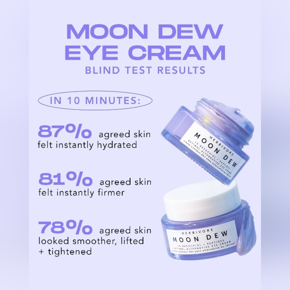 NWT- Herbivore MOON DEW 1% Bakuchiol + Peptides Retinol Firming Eye Cream - Picture 4 of 4